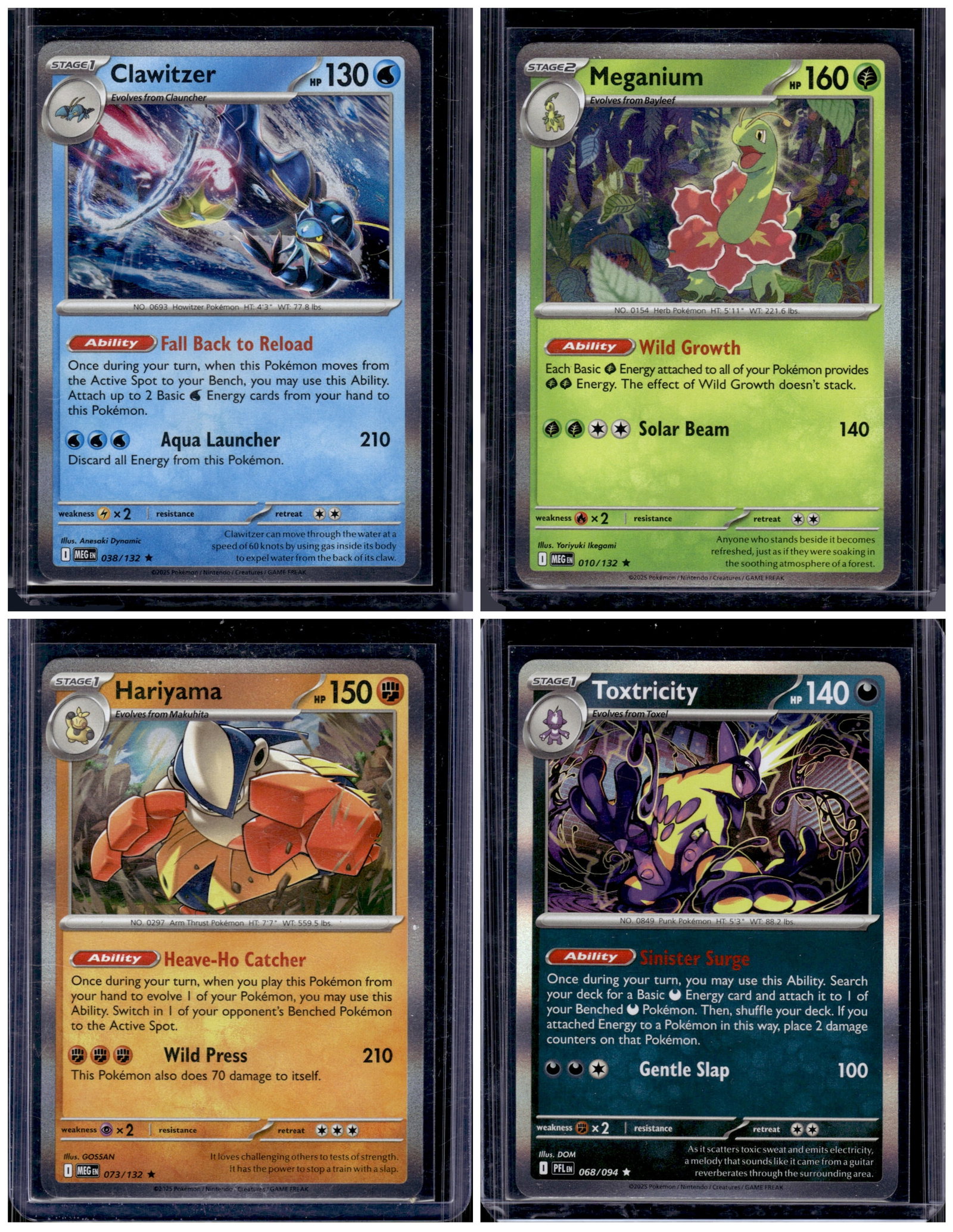 Lot of 4 Mega Evolution & Phantasmal Flames Holo Rares. All Different (1 of 2)