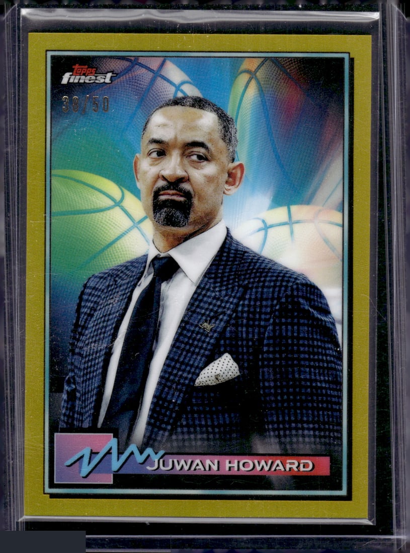 Juwan Howard Gold Refractor /50 2021 Topps Finest #37 Fab Five (1 of 2)