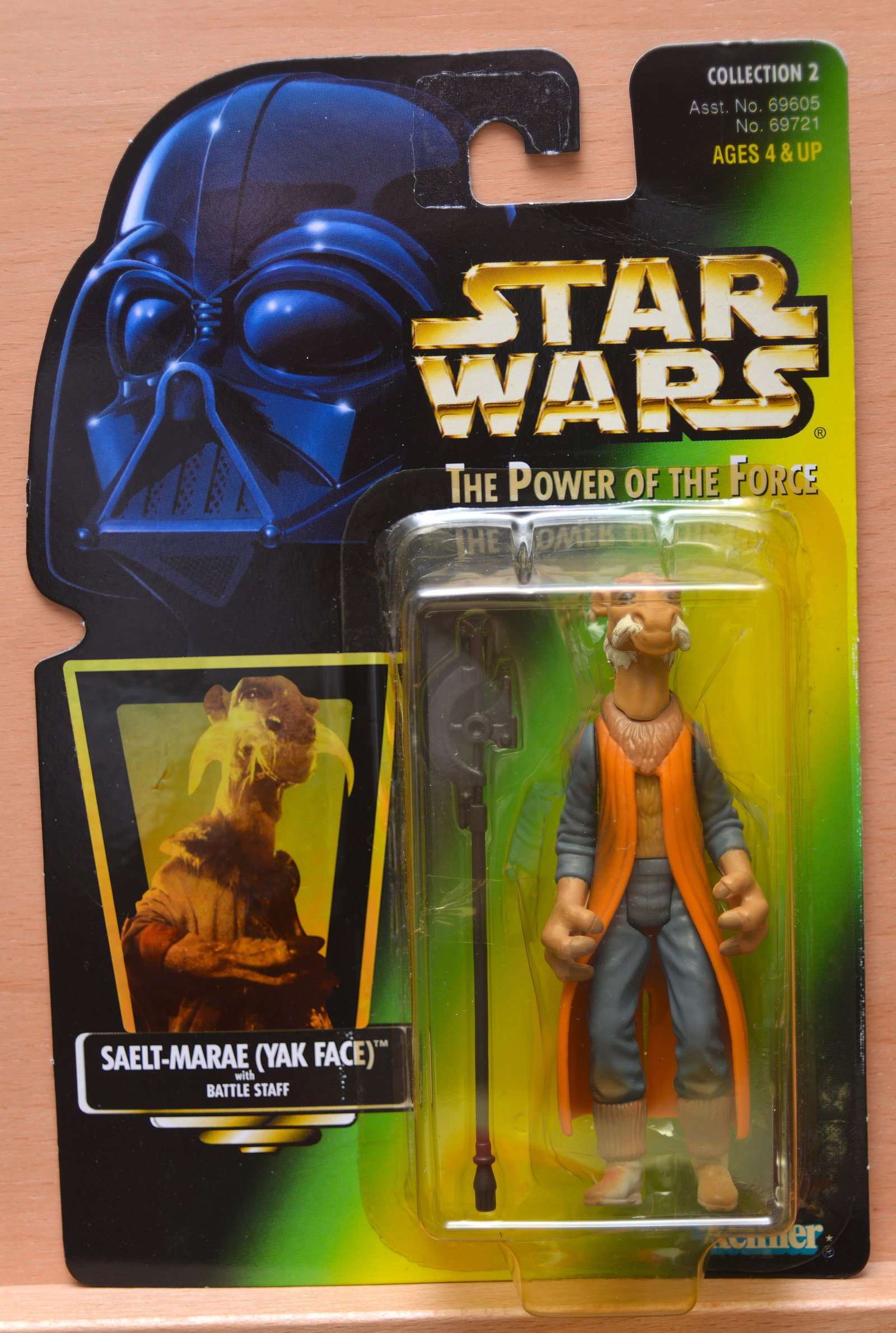 1997 Star Wars "The Power of the Force" Collection 2: Saelt-Marae (Yak Face) by Kenner Action Figure: New in Box/Carded - 1997 Star Wars "The Power of the Force" Collectoin 2: Saelt-Marae (Yak Face) by Kenner Action Figure with Accessories (Battle Staff). Luke Skywalker, Han Solo, Darth Vader, George 