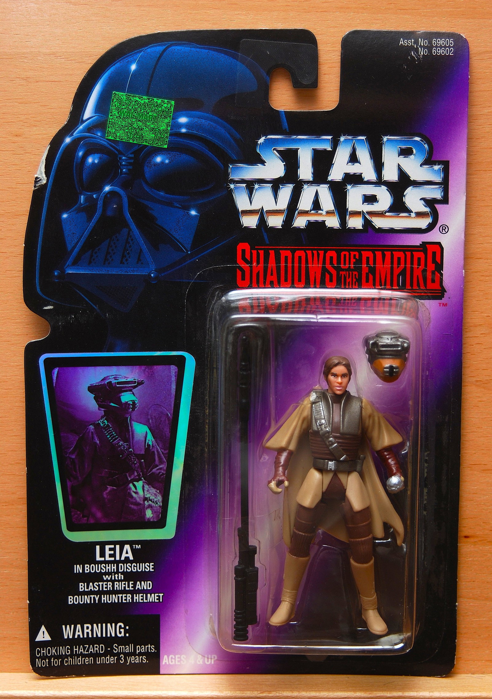 1996 Star Wars "Shadows of the Empire": Leia in Boushh Disguise by Kenner Action Figure: New in Box/Carded - 1996 Star Wars "The Power of the Force" Collection 2: Leia in Boushh Disguise by Kenner Action Figure with Accessories (Blaster Rifle & Bounty Hunter Helmet). Luke Skywalker, Han S