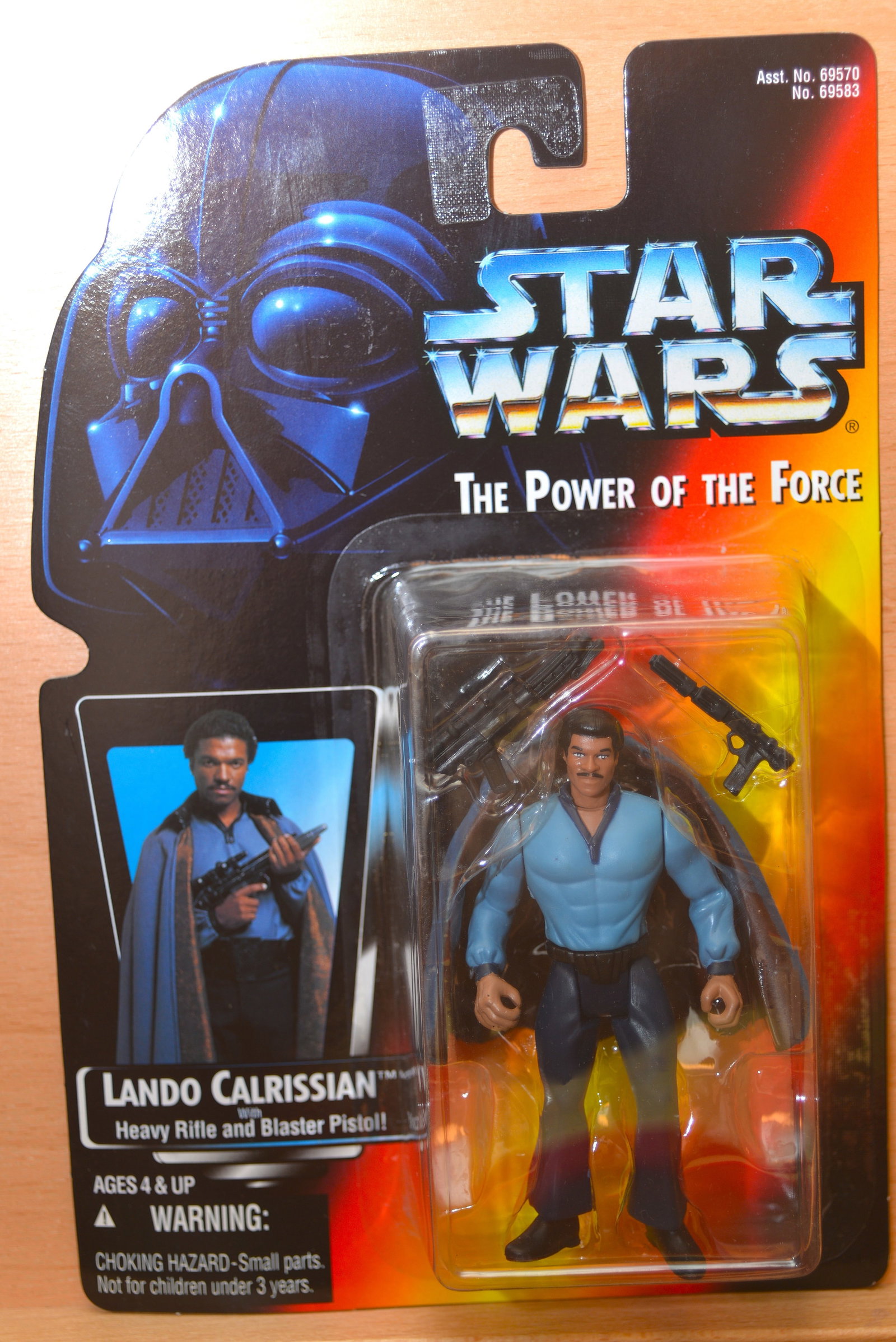 1995 Star Wars "The Power of the Force" Lando Calrissian w Heavy Rifle & Blaster Pistol Kenner: Luke Skywalker, Han Solo, Darth Vader, George Lucas, A New Hope, Millenium Falcon, Death Star, Princess Leia, Obi Wan Kenobi, R2-D2, Chewbacca. New In Box/Carded NIB Star Wars Vintage Figures. Collect