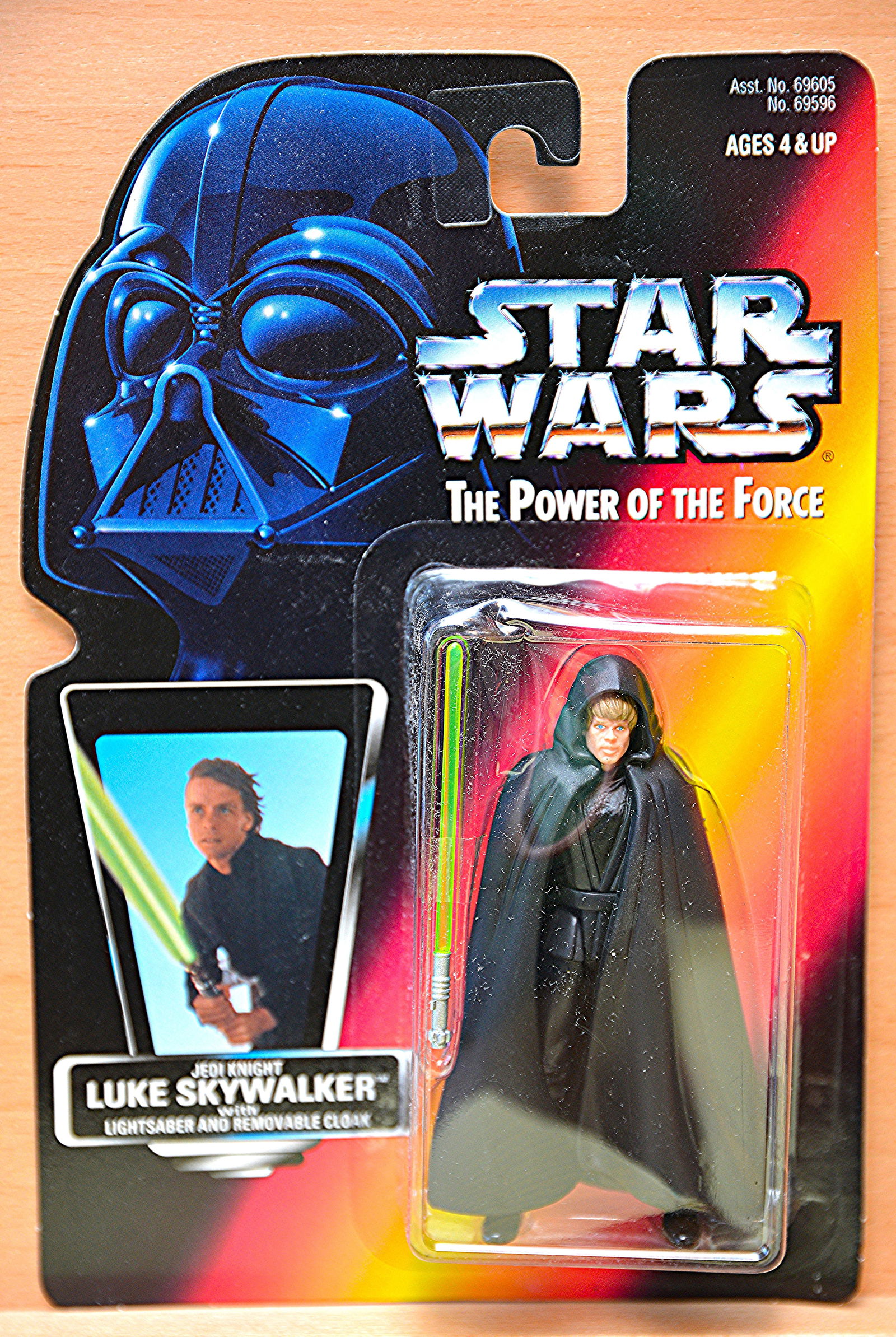 1996 Star Wars "The Power of the Force" Jedi Knight Luke Skywalker w Lightsaber & Cloak Kenner (1 of 1)
