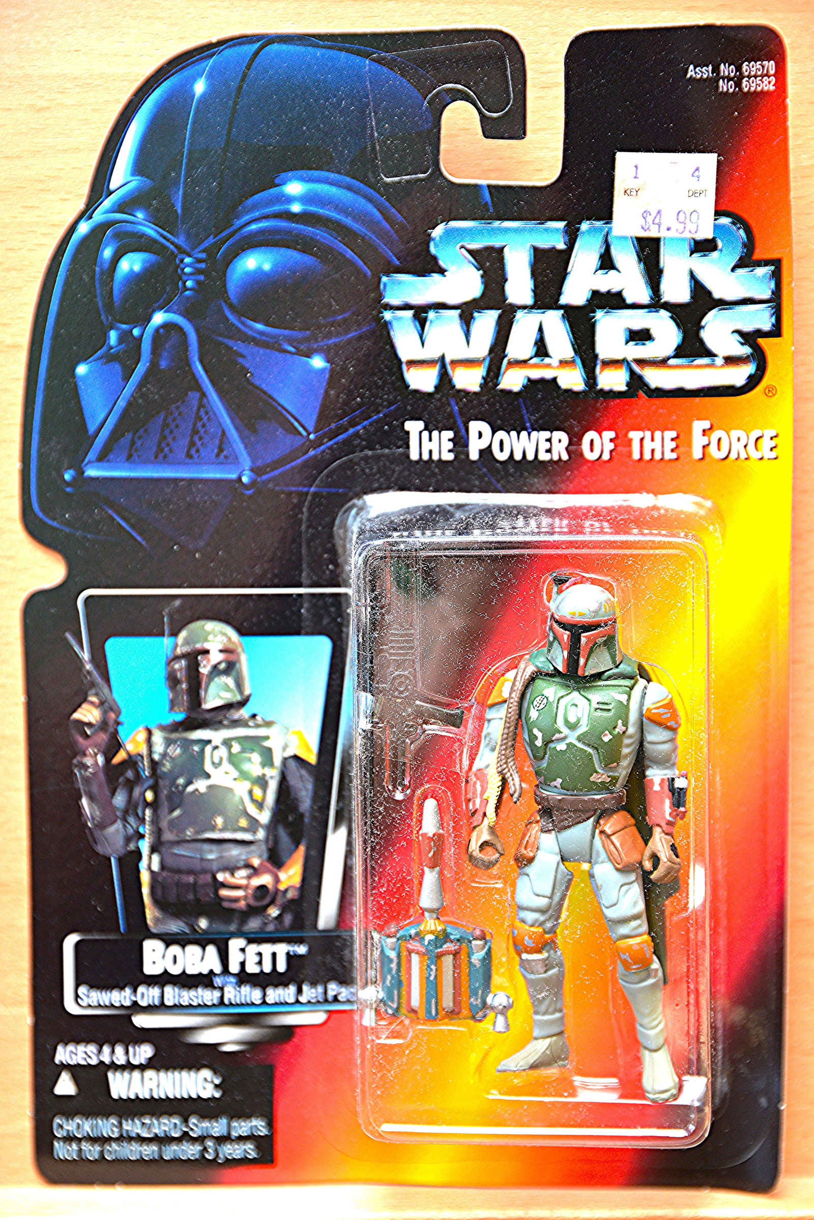 1995 Star Wars "The Power of the Force" Boba Fett w Sawed-Off Blaseter & Jet Pack Kenner Action (1 of 1)