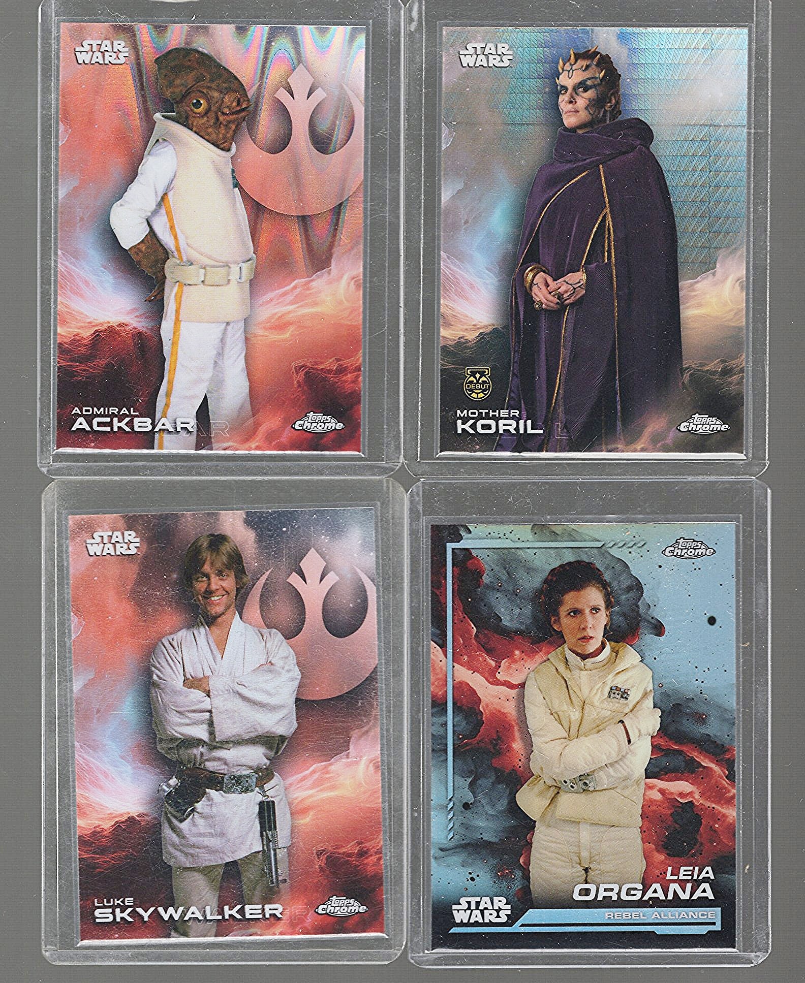 4 - 2025 Topps Chrome Star Wars Super Box Cards: 1 Raywave Refractors, Prism, 1 Refractor, & 1 Base (1 of 2)