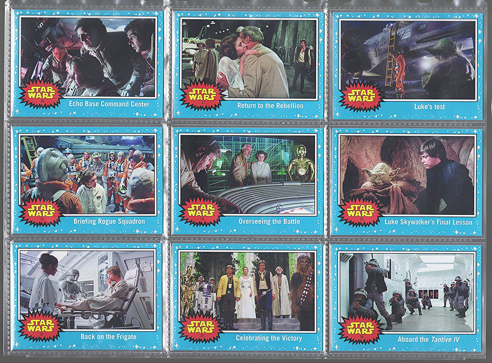 9 - 2017 Topps Star Wars Journey to the Last Jedi Card #24 thru Card #32 Blue Border (1 of 2)