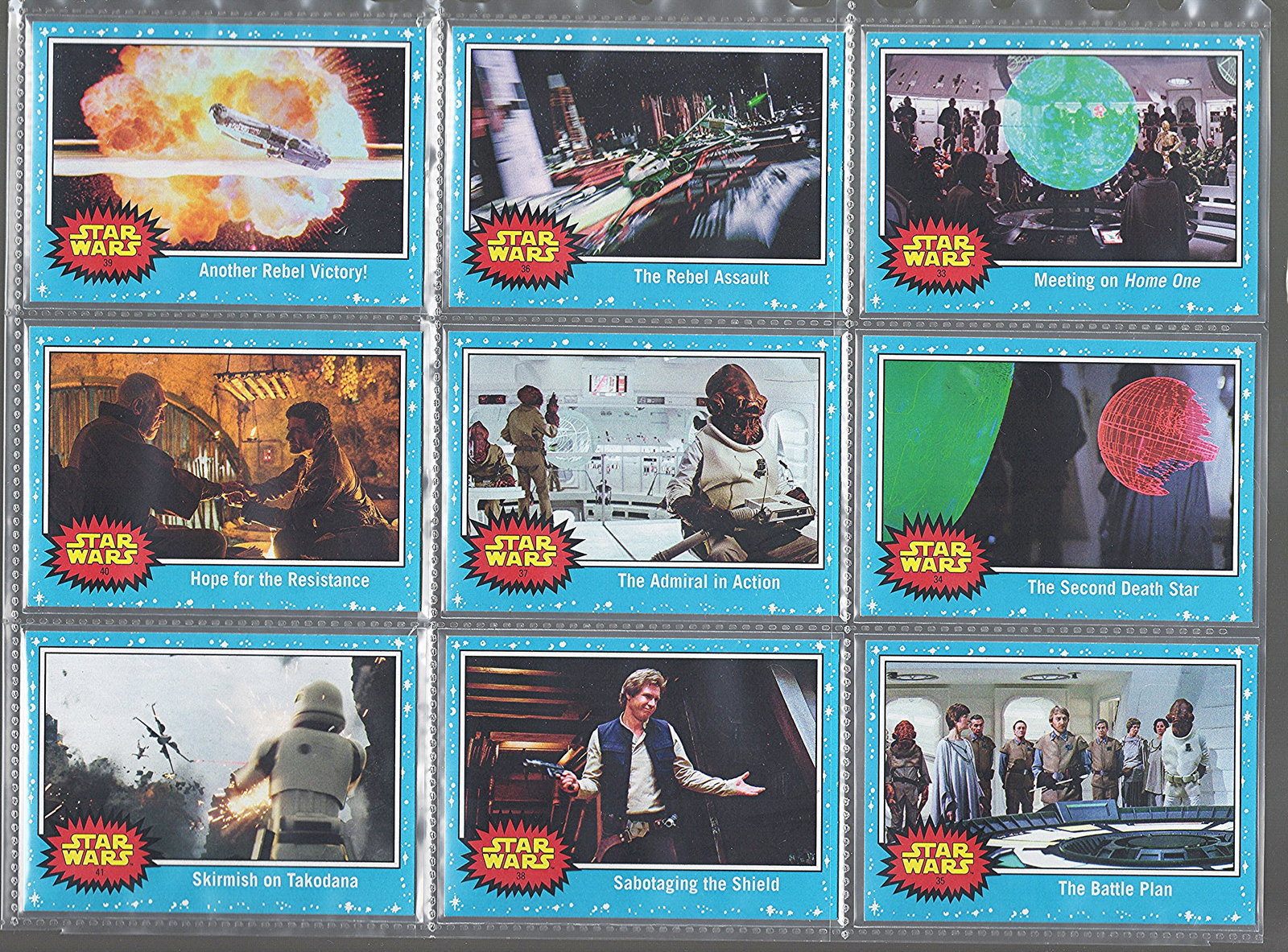 9 - 2017 Topps Star Wars Journey to the Last Jedi Card #33 thru Card #41 Blue Border (1 of 2)