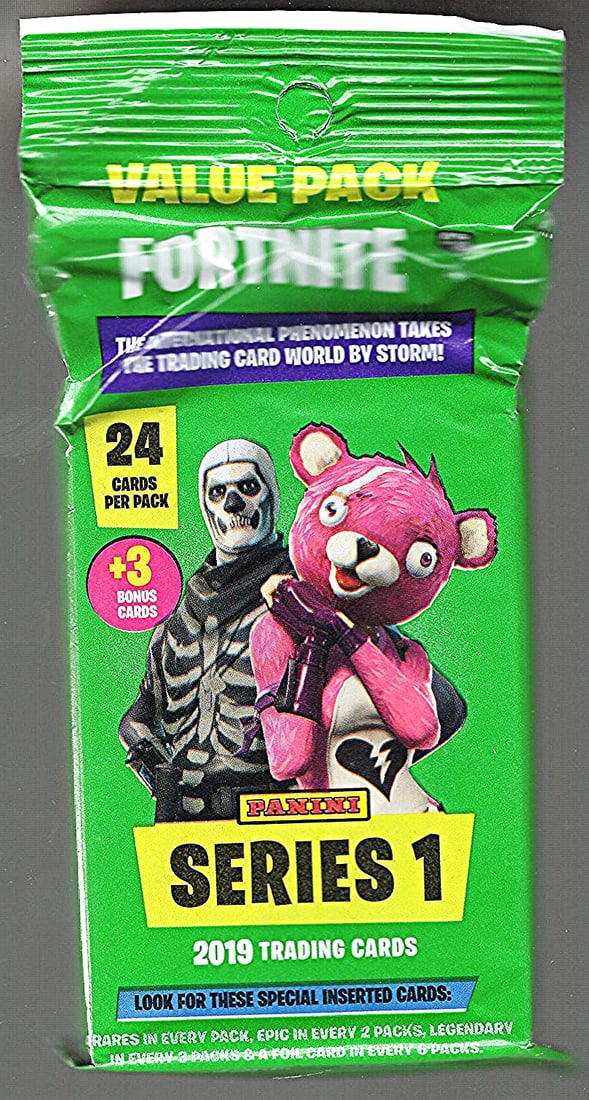 2019 Panini Fortnite Series 1 Value Hanger Pack: 24 Cards Plus 3 Bonus Cards (1 of 1)