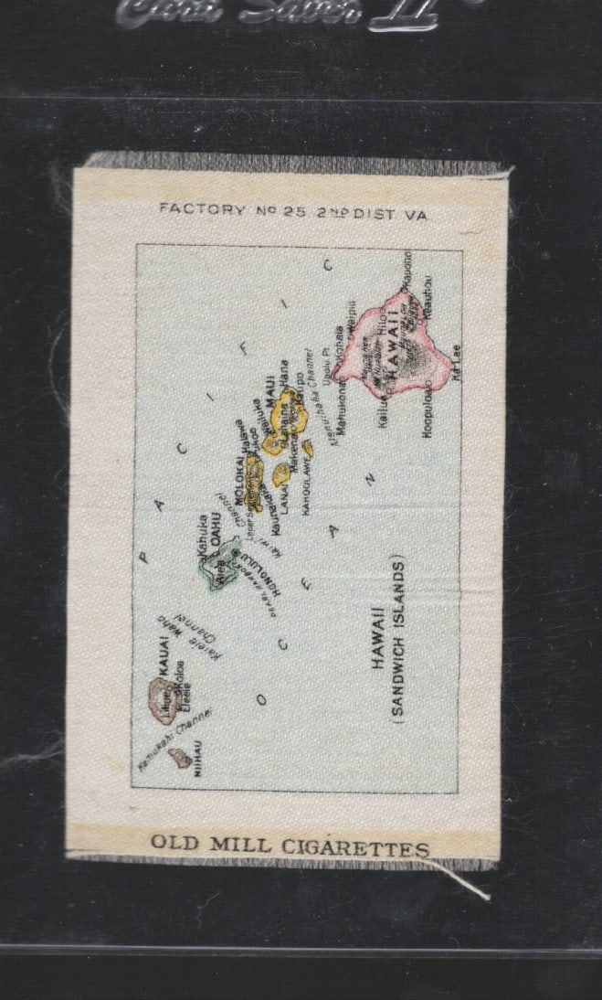 Silk From Old Mill Cigarette Pack Circa 1910 Factory No. 25 2nd District Virginia Hawaii Map (1 of 1)
