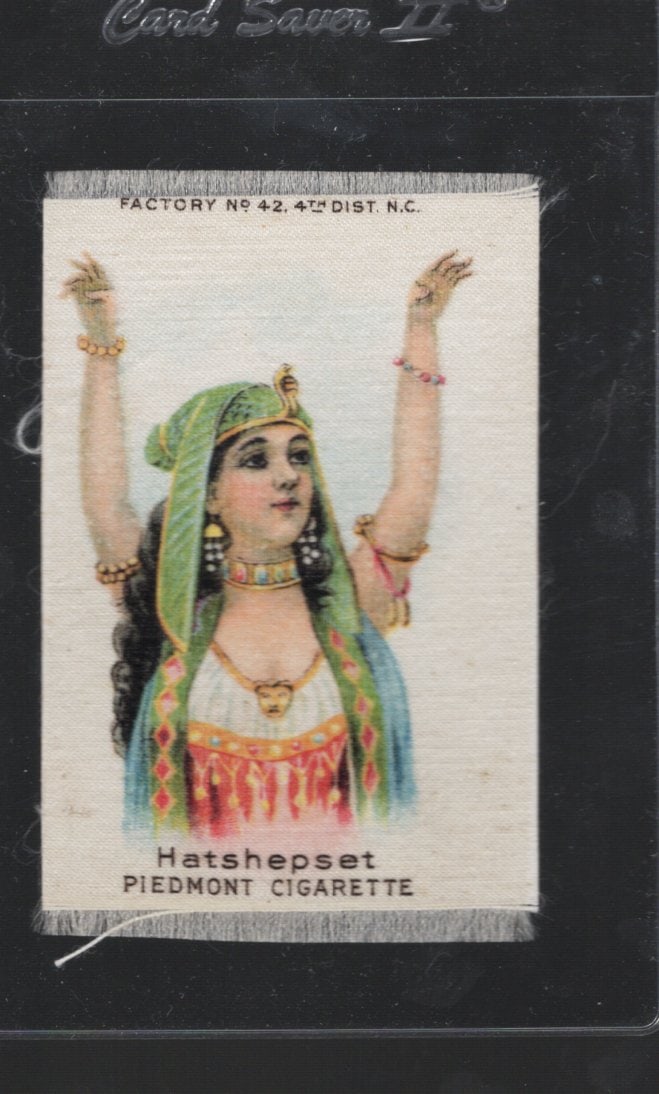 Silk From Piedmont Cigarette Pack Circa 1910 Factory No. 42 4th District North Carolina Hatshepset: Pop Culture Vintage Trading Cards, Collectibles for sale on the Internet, Online Auctions, Role Playing Fantasy Dystopian Near Future Trading Card Game