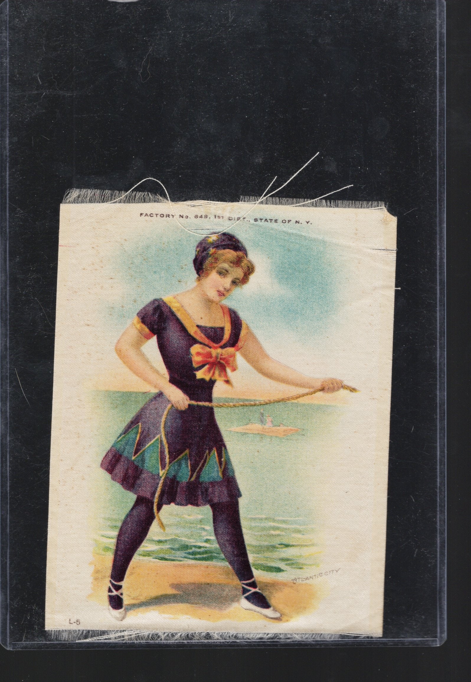 Silk From Cigarette Pack Circa 1910 Factory No. 649 1st District New York Atlantic City: Pop Culture Vintage Trading Cards, Collectibles for sale on the Internet, Online Auctions, Role Playing Fantasy Dystopian Near Future Trading Card Game