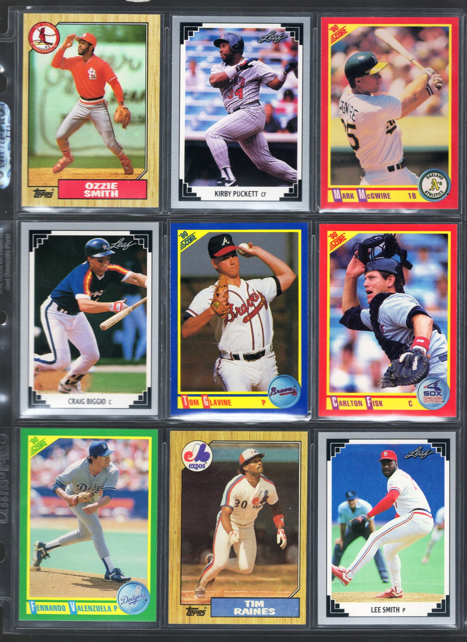 9 - Vintage Topps, Score, & Leaf MLB Trading Cards, All Stars and Hall of Famers; Tony Gwynn, Tim (1 of 2)