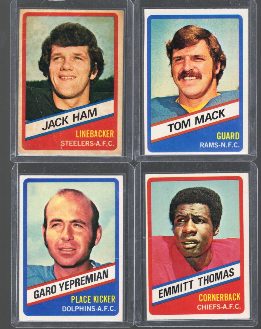 4 - 1976 Topps NFL Wonder Bread Trading Cards, Stars & Hall of Famers: Ham - See Pictures for: Topps Football NFL Trading Sports Cards, Sports Cards for Sale Near Me, Super Bowl & Hall of Fame Player Cards, Resurgence, Composite, SP, SSP, Valuable Auction Memorabilia Lots For Sale On Line