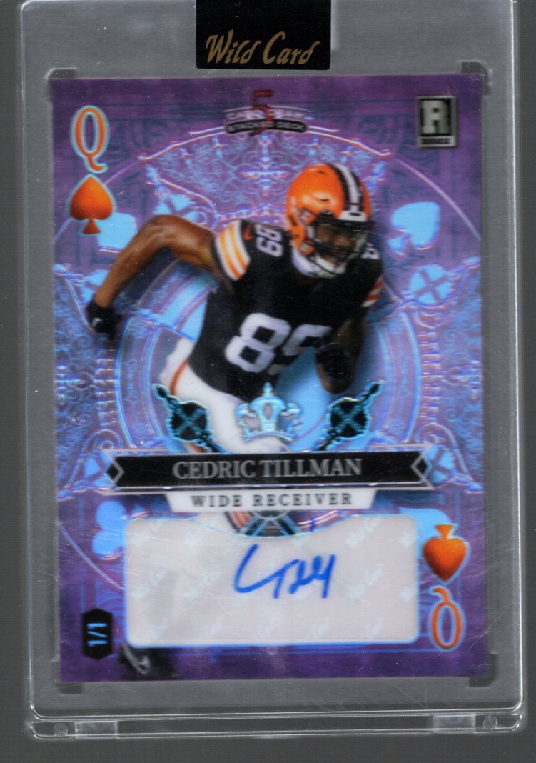 2023 Wild Card Card Draw Stacked Deck Cedric Tillman Autograph #SD-CTA 1/1! (1 of 2)