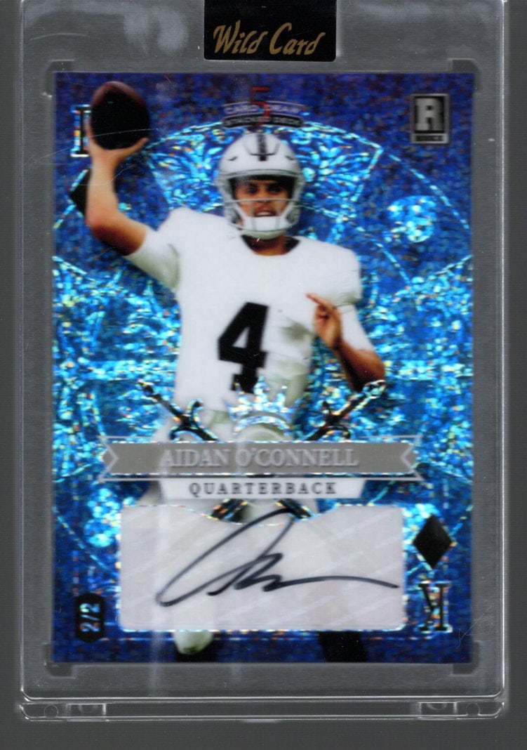 2023 Wild Card Card Draw Stacked Deck Aidan O'Connell Autograph #SD-AOA 2/2! (1 of 2)