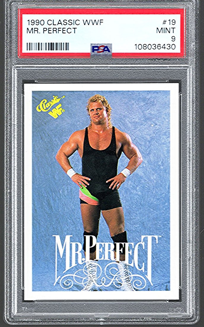 1990 Classic WWF Wrestling Trading Card, Mr. Perfect #19, PSA Grade 9 (1 of 2)