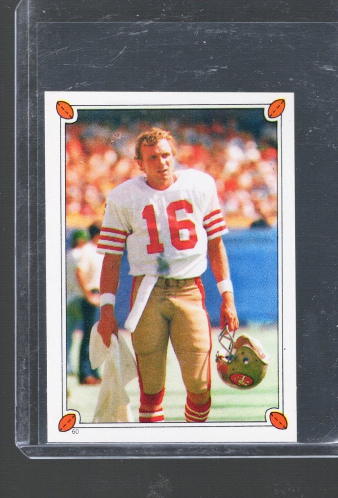 1987 Topps Stickers NFL Trading Cards, Joe Montana # 60: Topps Football NFL Trading Sports Cards, Sports Cards for Sale Near Me, Super Bowl & Hall of Fame Player Cards, Resurgence, Composite, SP, SSP, Valuable Auction Memorabilia Lots For Sale On Line