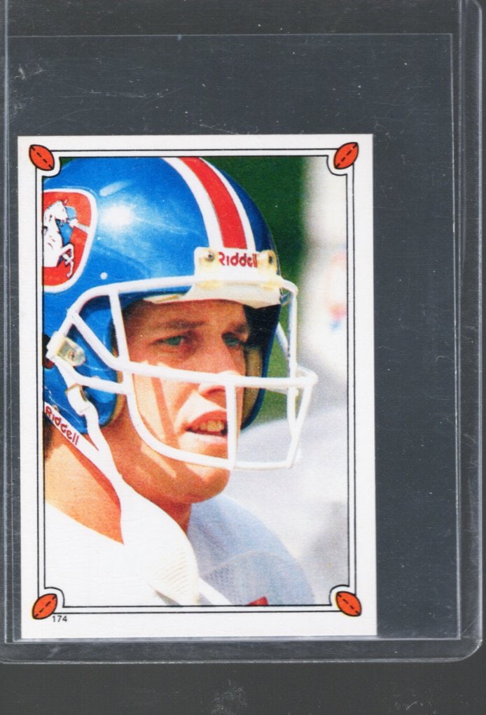 1987 Topps Stickers NFL Trading Cards, John Elway #174 (1 of 2)