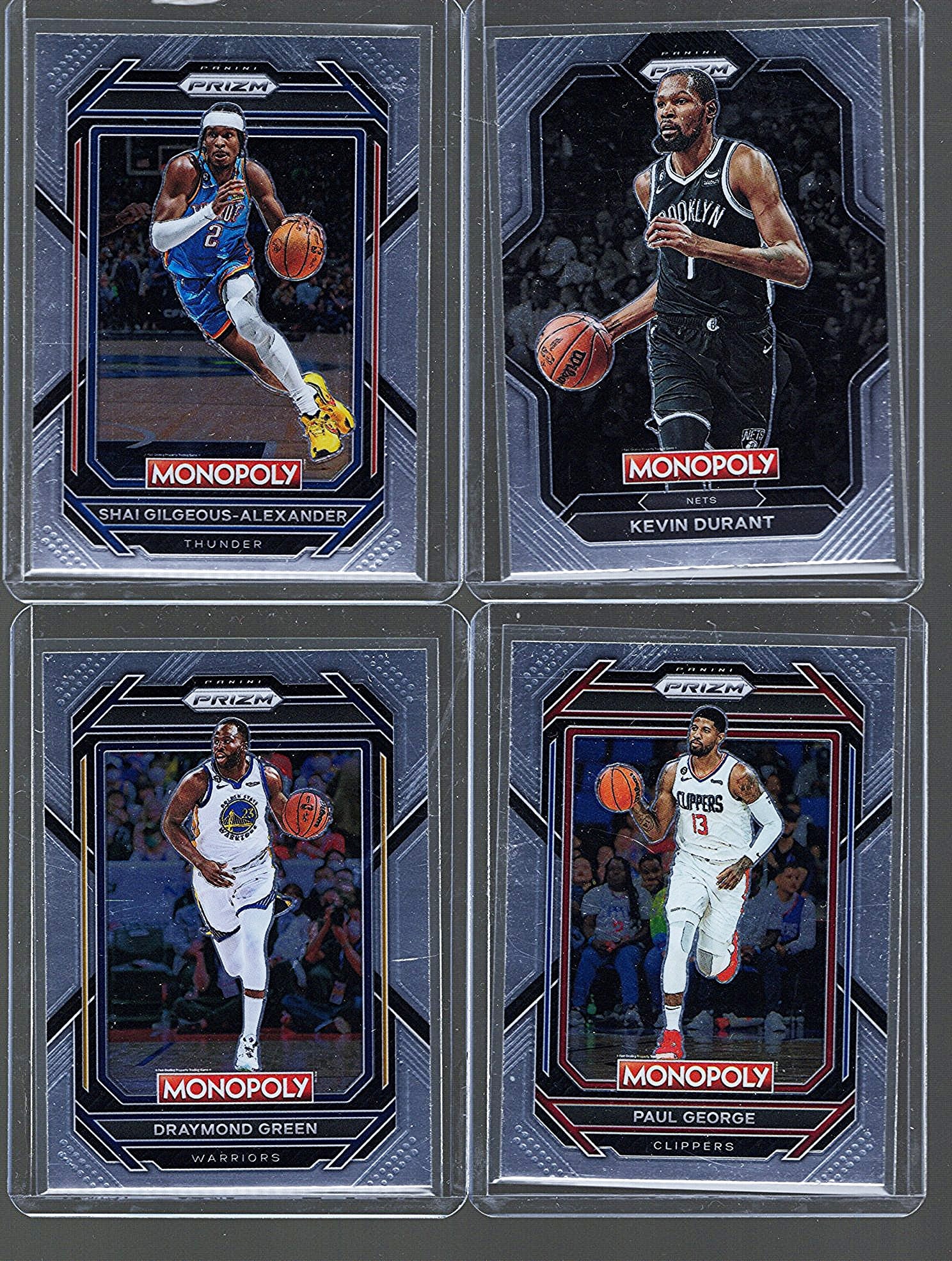 4 - 2022-23 Panini Prizm Monopoly NBA Trading Cards, All Stars: Alexander, Durant, George: Panini Select, Prizm, Mosaic, Contenders, Revolution, Phoenix, NBA Hoops, Rookie NFL Sports Trading Cards, Silver, SP, SSP, Wave Prizms, Numbered Cards, Basketball sports Cards for Sale Near Me, NBA C
