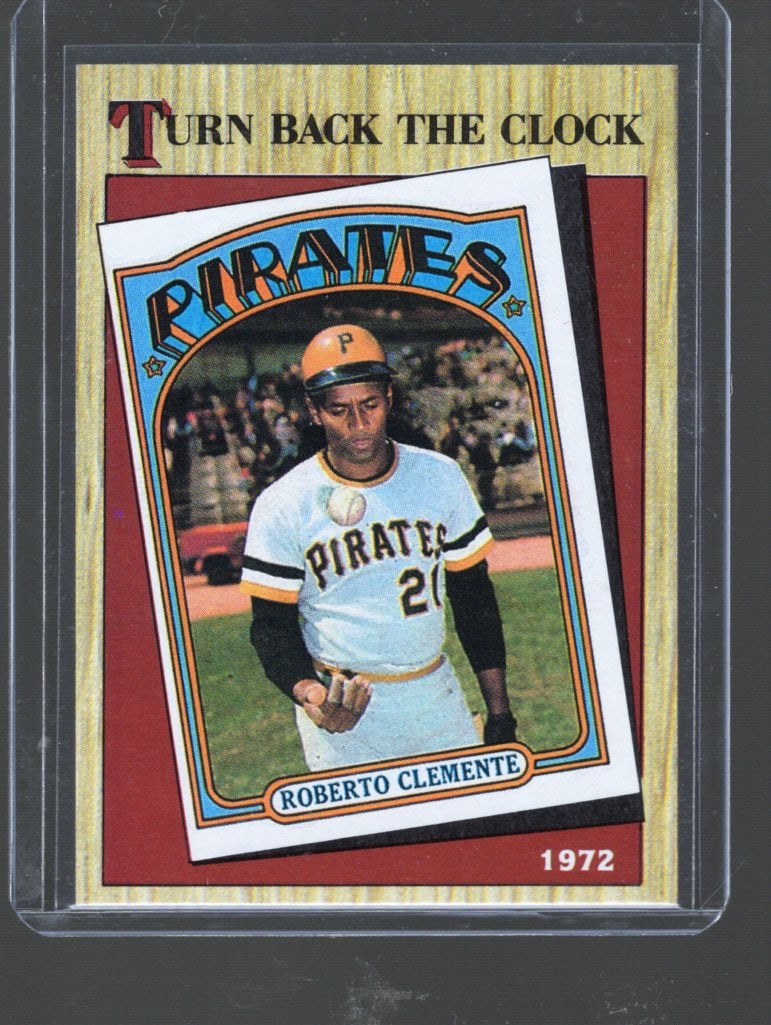 1987 Topps MLB Trading Cards, Roberto Clemente Turn Back the Clock #313: Topps Baseball MLB Trading & Sports Cards, Sports Cards for Sale Near Me, World Series & Hall of Fame Players Memorabilia, Refractors, X-Fractors, Numbered, SP, SSP, Valuable Auction Memorabilia Lots 