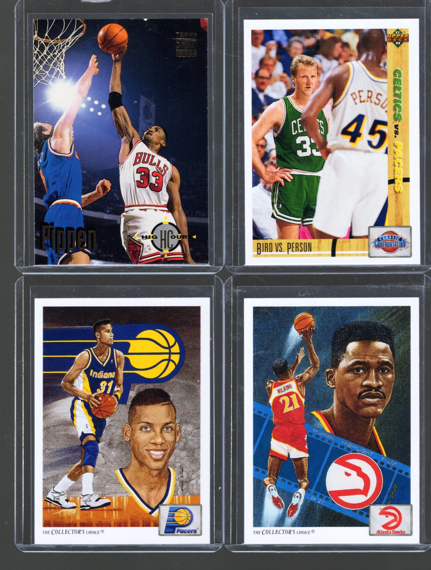 4 - 1990's Topps, Upper Deck NBA Trading Cards: All Star & Hall of Famers: Bird, Pippen (1 of 2)