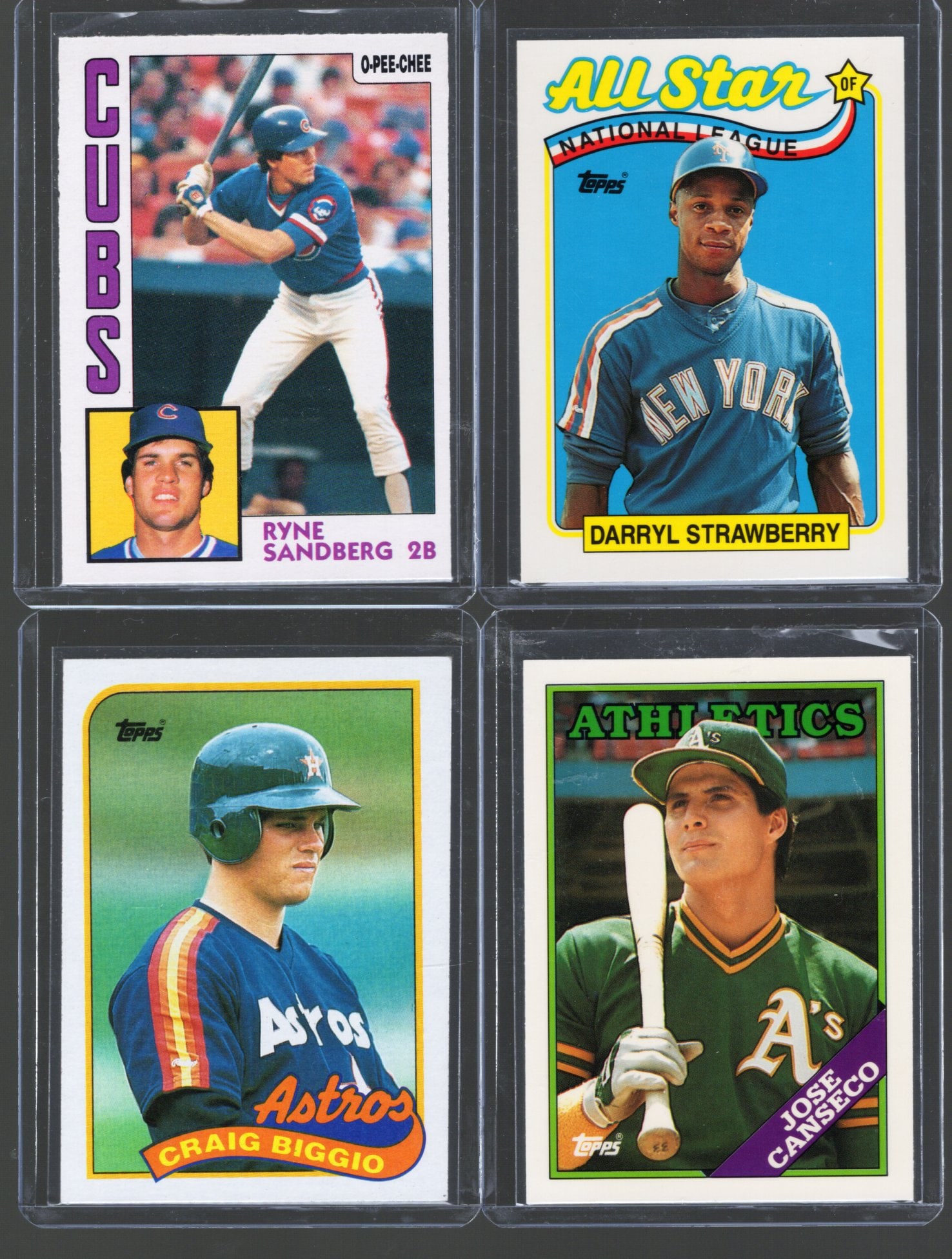 4 - 1980's Topps, O-Pee-Chee MLB Trading Cards: All Stars & Hall of Famers: Sandberg: Topps Baseball MLB Trading & Sports Cards, Sports Cards for Sale Near Me, World Series & Hall of Fame Players Memorabilia, Refractors, X-Fractors, Numbered, SP, SSP, Valuable Auction Memorabilia Lots 