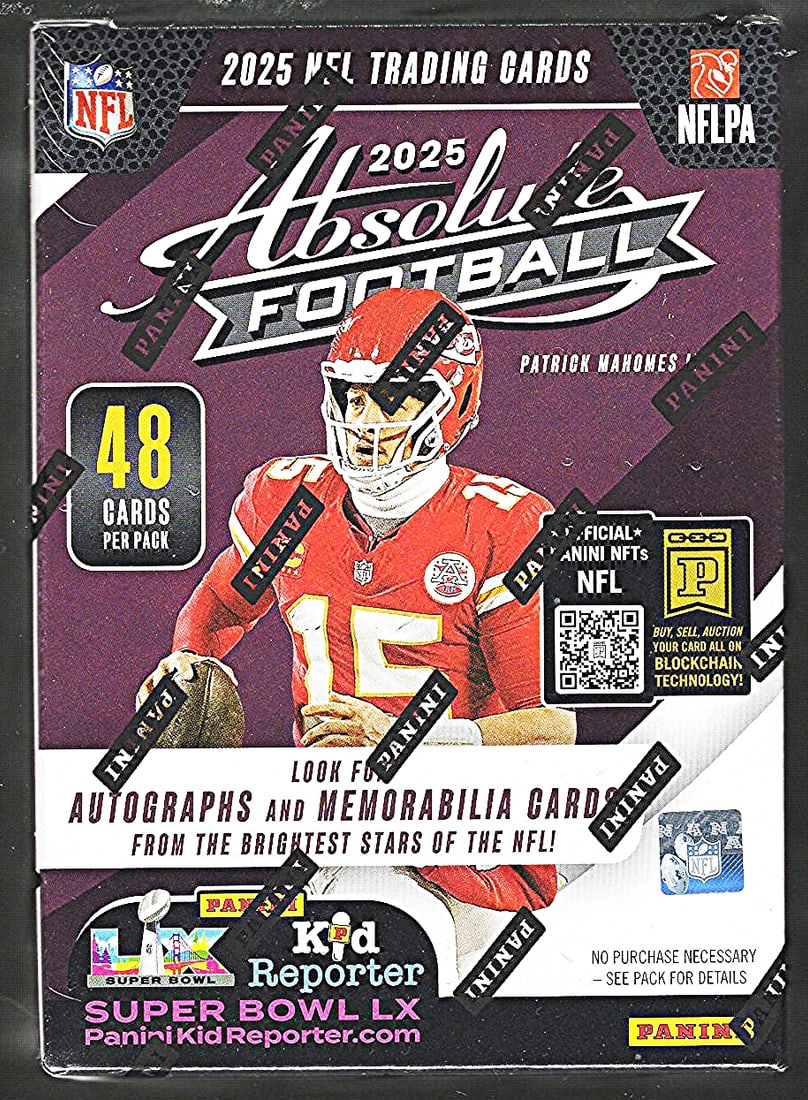 2025 Panini Absolute Football BLASTER BOX - RC: Jaxson Dart, Emeka Egbuka: Jayden Daniels Rookie Cards of Jaxson Dart, Cam Skatteboo, Emeka Egbuka, Shadeur Sanders, Travis Hunter, Panini NFL Rookie Football Trading Sports Cards, Kaboom, Sports Cards for Sale Near Me, Super B