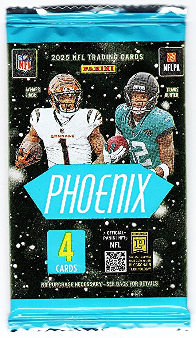 2025 Panini Phoenix Football Cards BLASTER Box Pack, Jaxson Dart, Travis Hunter, Emeka Egbuka: Panini Rookie Football NFL Trading & Sports Cards, Rookie Cards in This Set are Jayden Daniels, Bo Nix, Drake Maye, Marvin Harrison, Jr, JJ McCarthy, Football & Sports Cards for Sale Near Me, Silver, 