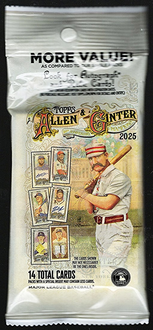 2025 Topps Allen & Ginter Baseball HANGER VALUE PACK - MLB Trading Cards (1 of 1)