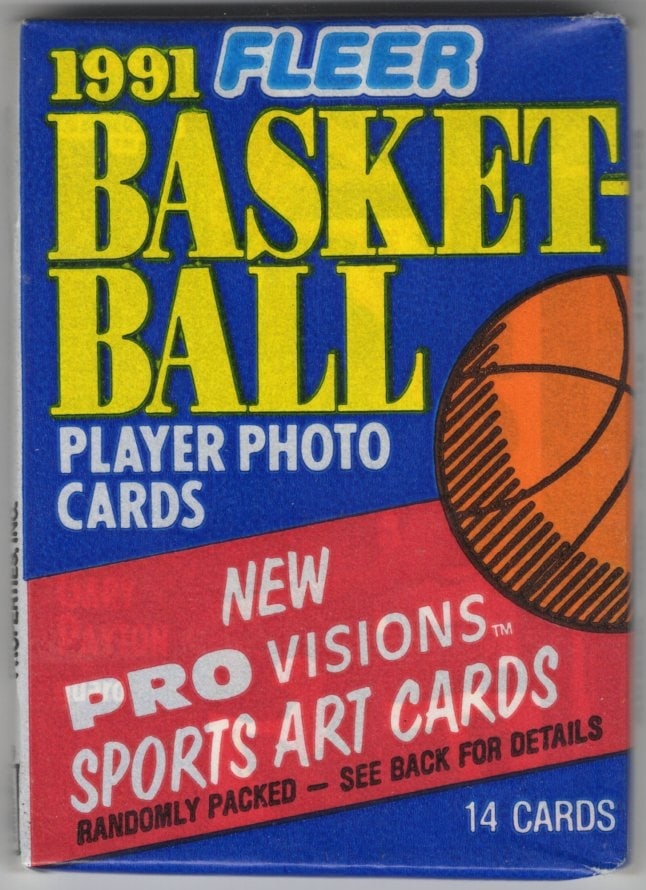 1991 Fleer Series 1 Vintage Basketball Cards Retail Box Pack New Factory Sealed: Vintage Valuable Basketeball NBA Trading & Sports Cards Sold On Line, Michael Jordan, Chicago Bulls, David Robinson Rookie Card, Shawn Kemp Rookie Card, Magic Johnson, Larry Bird, Tim Hardaway RC, Old
