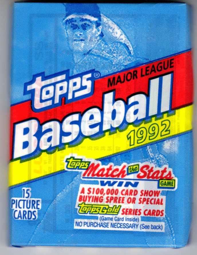 1992 Topps Vintage Series 1 Baseball Cards RETAIL BOX WAX PACK, Sports Cards  Rookie Cards (1 of 1)