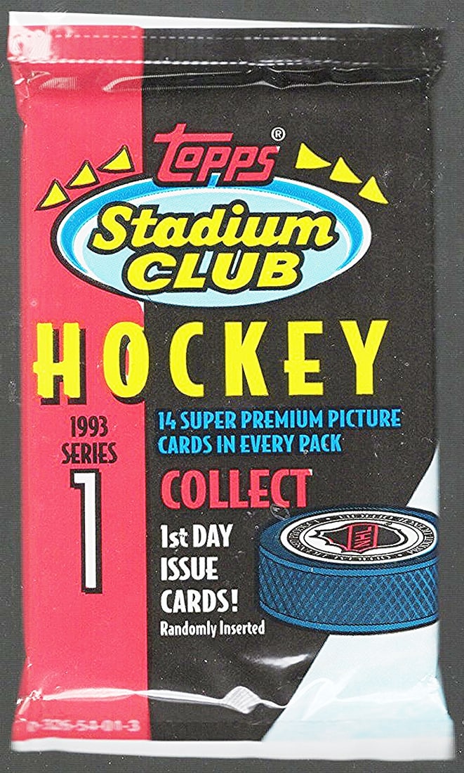 1991 Topps STADIUM CLUB Hockey Cards Retail Box Wax Pack NHL Trading Cards: Topps Vintage Hockey NHL Trading & Sports Cards, Brett Hull, Ray Bourque, Patrick Roy, Mario Lemieux, Wayne Gretzky, Old Sports Cards for Sale Near Me, Stanley Cup & Hall of Fame Players, Valuable Auc