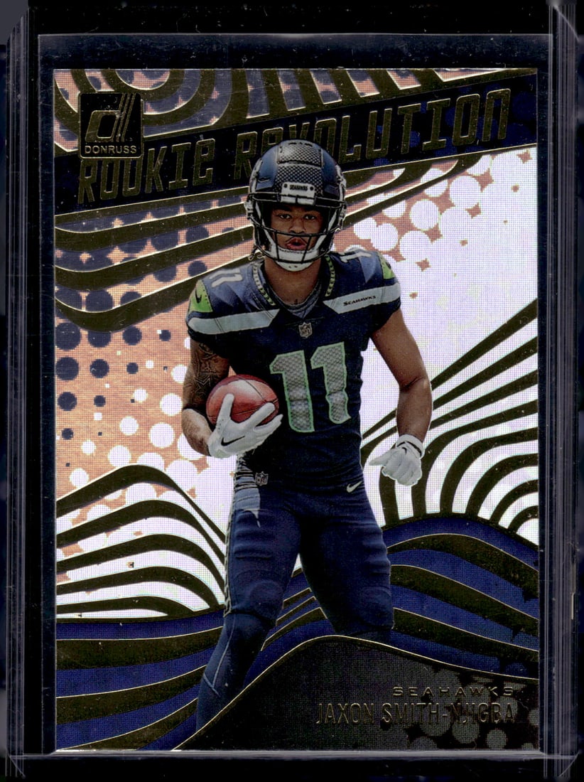 Jaxon Smith-Njigba Rookie Revolution 2023 Panini Donruss #RR-14 Seahawks: Panini Select, Prizm, Mosaic, Contenders, Zenith, Phoenix, Illusions, Absolute, Rookie NFL Sports Trading Cards, SP, SSP, Cards, Football Cards for Sale Near Me, Superbowl & Hall of Fame Player Cards,