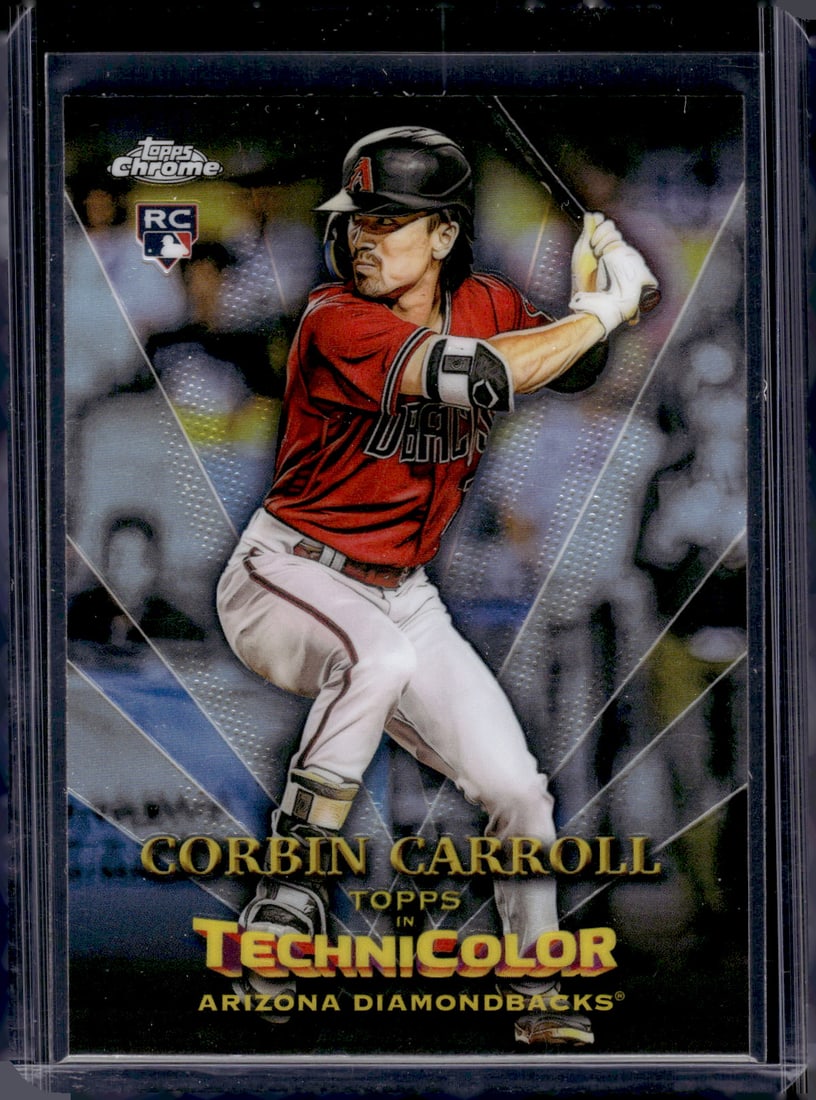 Corbin Carroll Rookie Card Technicolor 2023 Topps Chrome #TT-9 Diamondbacks: Topps Baseball MLB Trading & Sports Cards, Sports Cards for Sale Near Me, World Series & Hall of Fame Players Memorabilia, Refractors, X-Fractors, Numbered, SP, SSP, Valuable Auction Memorabilia Lots 