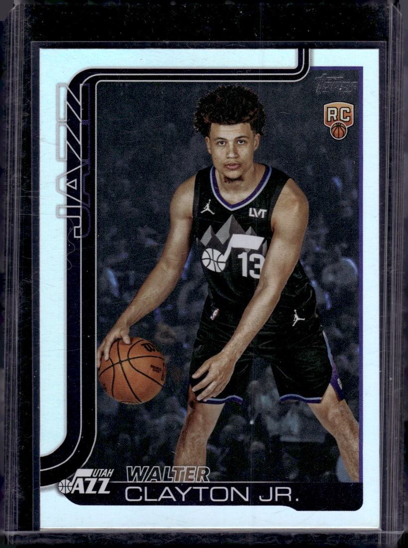 Walter Clayton Jr. Rookie Card Foil 2025-26 Topps #218 Utah Jazz: Topps Basketball NBA Trading & Sports Cards, Sports Cards for Sale Near Me, Chrome, Refractor, SP, SSP, Valuable Auction Memorabilia Lots Sold On Line, NBA Championship & Hall of Fame Player Cards