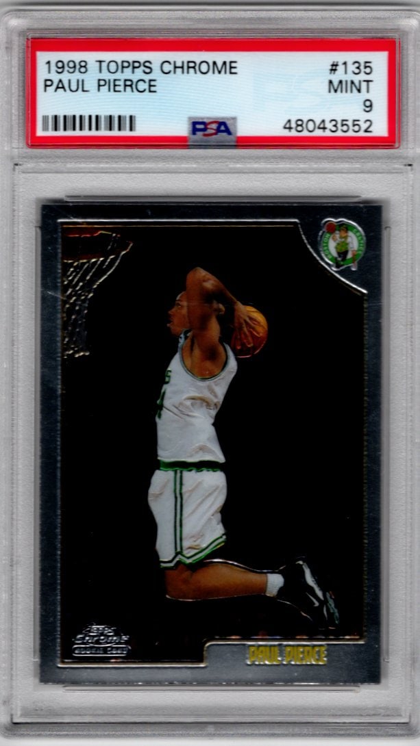 Paul Pierce Rookie Card 1998-99 Topps Chrome #135 PSA 9 Boston Celtics (1 of 2)