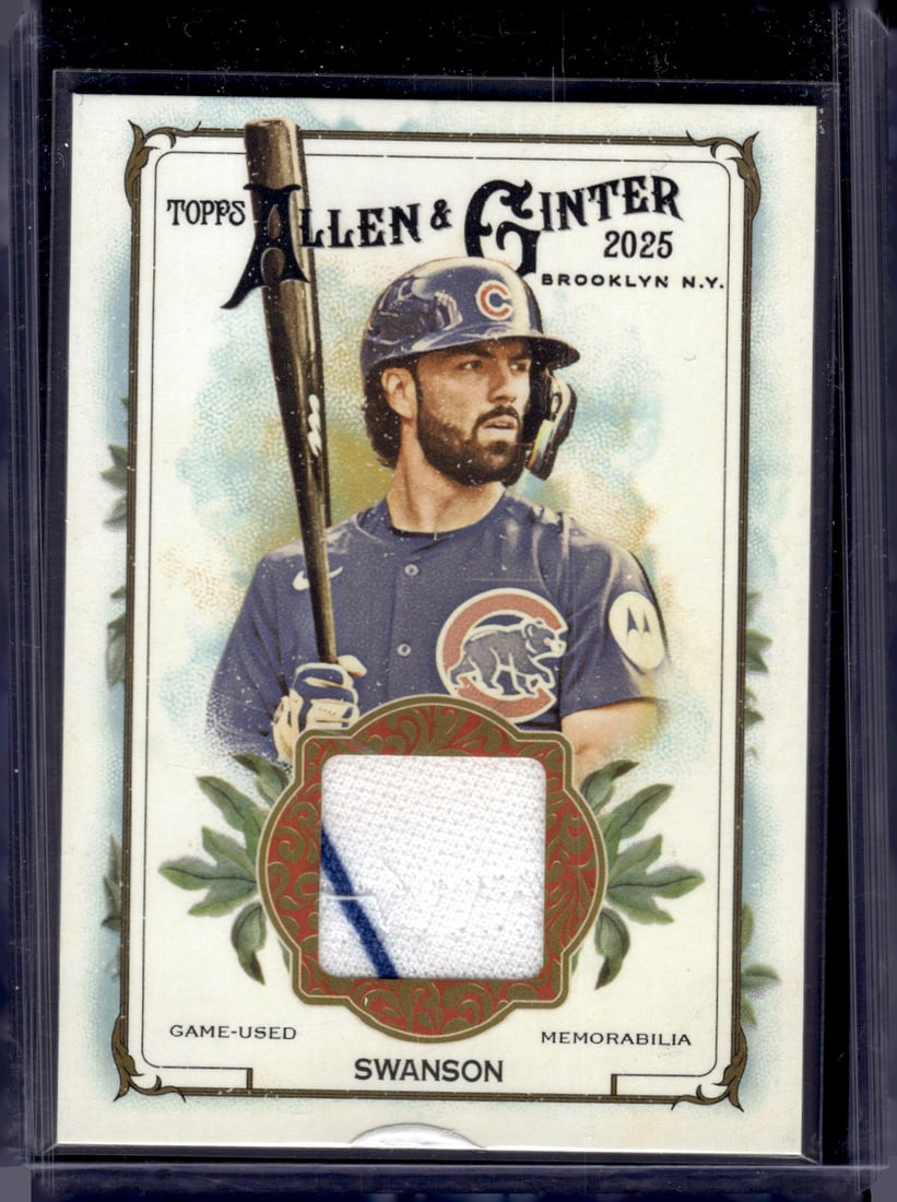 Dansby Swanson Game Used Patch 2025 Topps Allen & Ginter #AGR-DS Chicago Cubs (1 of 2)