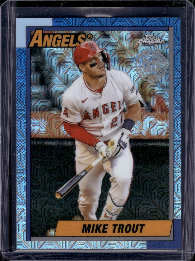 Mike Trout Silver Pack Mojo 2025 Topps Chrome #U90C-80 Los Angeles Angels (1 of 2)