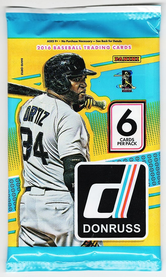 2016 Donruss Baseball Retail Box Pack - MLB Sports Trading Cards: Donruss Baseball MLB Trading Cards, Rookie Cards, Sports Cards for Sale Near Me, Hall of Fame & World Series Champion Players, Mike Trout, Mookie Betts, Aaron Judge, Auction Lots for sale near me