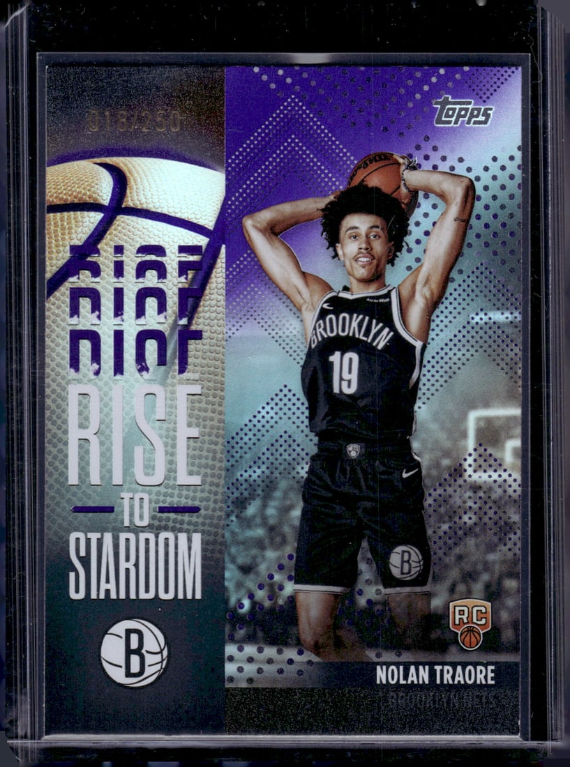 Nolan Traore Rookie Card Purple Foil /250 2025-26 Topps #RTS-19 Brooklyn Nets: Topps Basketball NBA Trading & Sports Cards, Sports Cards for Sale Near Me, Chrome, Refractor, SP, SSP, Valuable Auction Memorabilia Lots Sold On Line, NBA Championship & Hall of Fame Player Cards