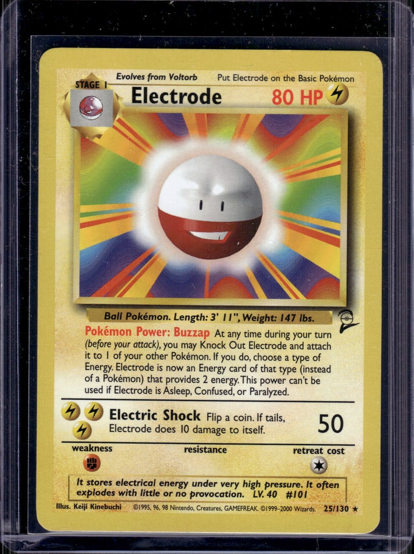 Pokemon Base Set 2 Electrode Non Holo Rare #25/130 LP (1 of 2)