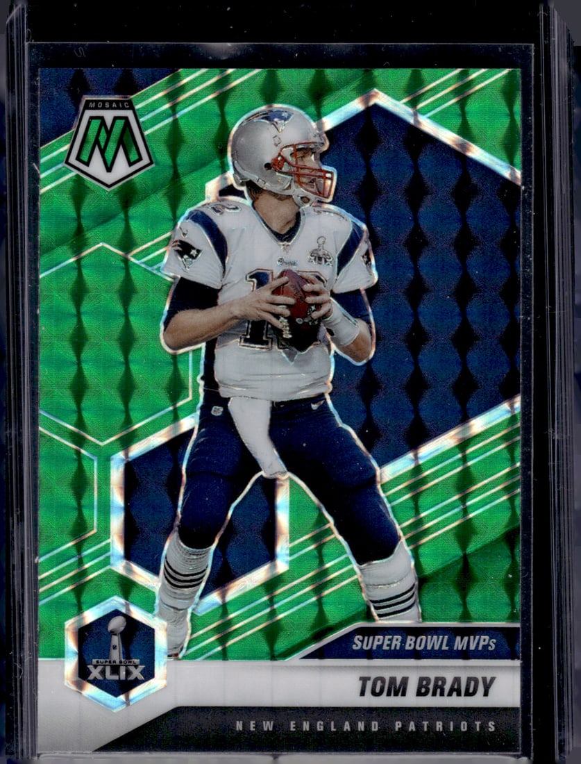 Tom Brady Green Mosaic Prizm 2021 Panini Mosaic #283 New England Patriots (1 of 2)