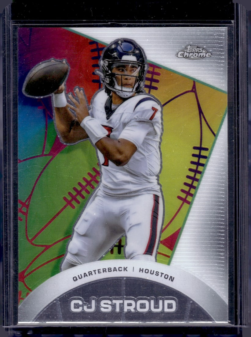 Cj Stroud Rookie Card Topps Chrome All-Etch 2023 Topps Composite #CAE-23 Houston Texans: Topps Football NFL Trading Sports Cards, Sports Cards for Sale Near Me, Super Bowl & Hall of Fame Player Cards, Resurgence, Composite, SP, SSP, Valuable Auction Memorabilia Lots For Sale On Line