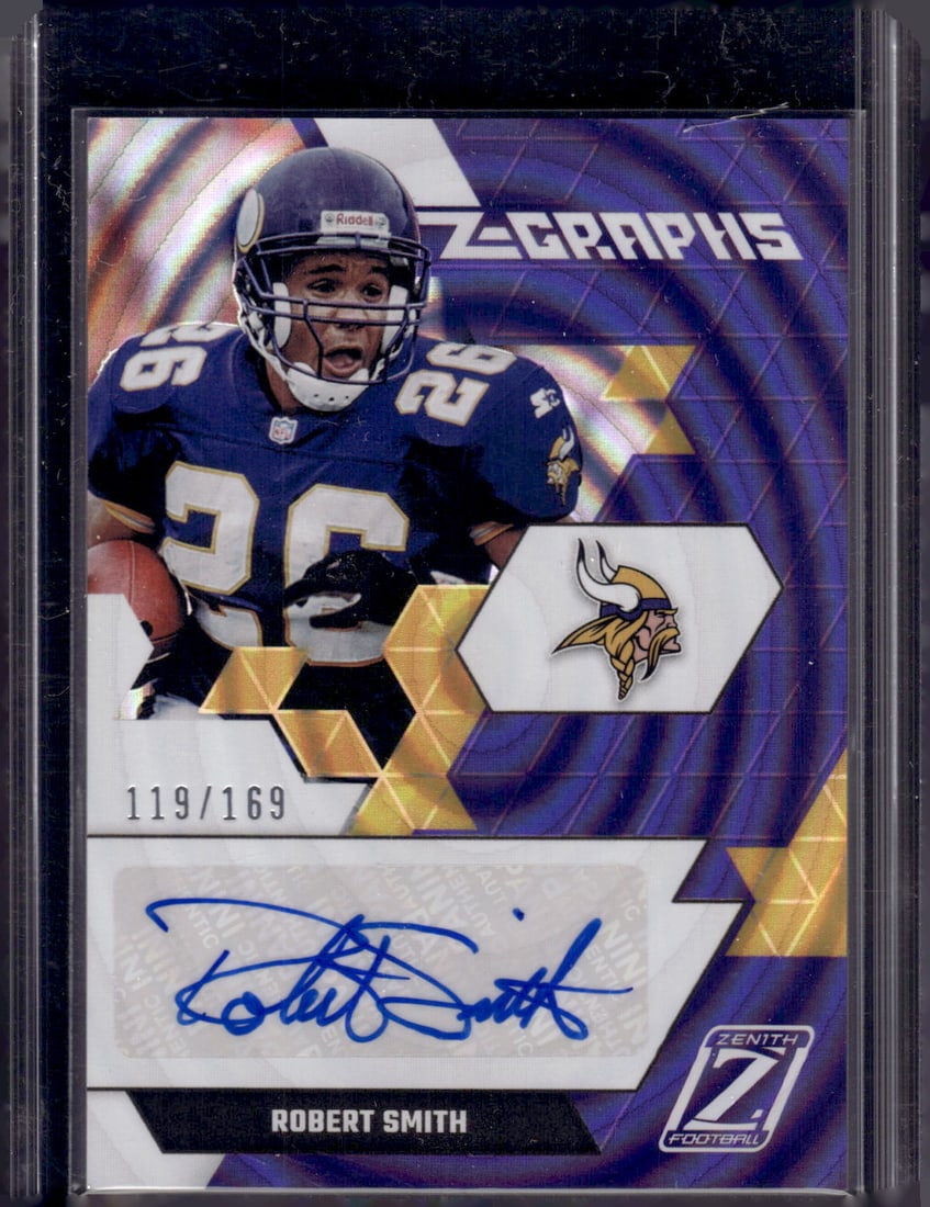 Robert Smith Z-Graphs Auto /169 2021 Zenith #ZG-RS Minnesota Vikings (1 of 2)