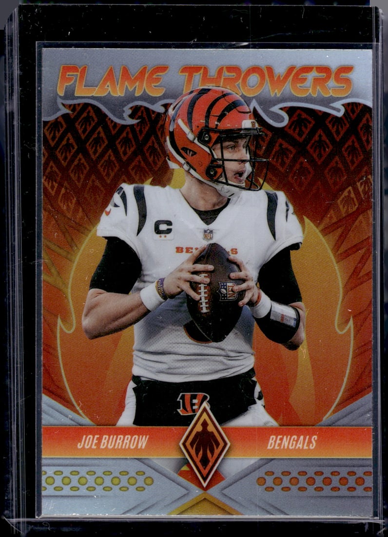 Joe Burrow Flame Throwers Silver Prizm 2022 Phoenix #FT-7 Cincinnati Bengals (1 of 2)