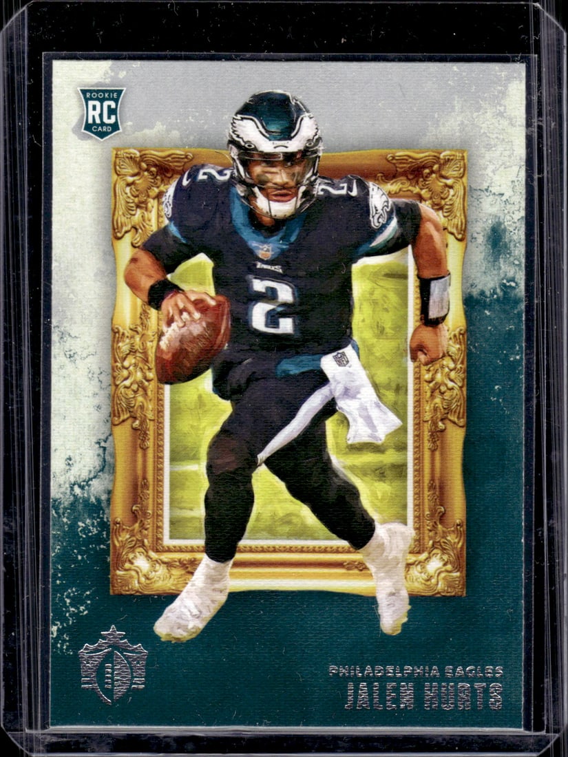 Jalen Hurts Rookie Card 2020 Chronicles Gridiron Kings #GK-5 Eagles: Panini Select, Prizm, Mosaic, Contenders, Zenith, Phoenix, Illusions, Absolute, Rookie NFL Sports Trading Cards, SP, SSP, Cards, Football Cards for Sale Near Me, Superbowl & Hall of Fame Player Cards,