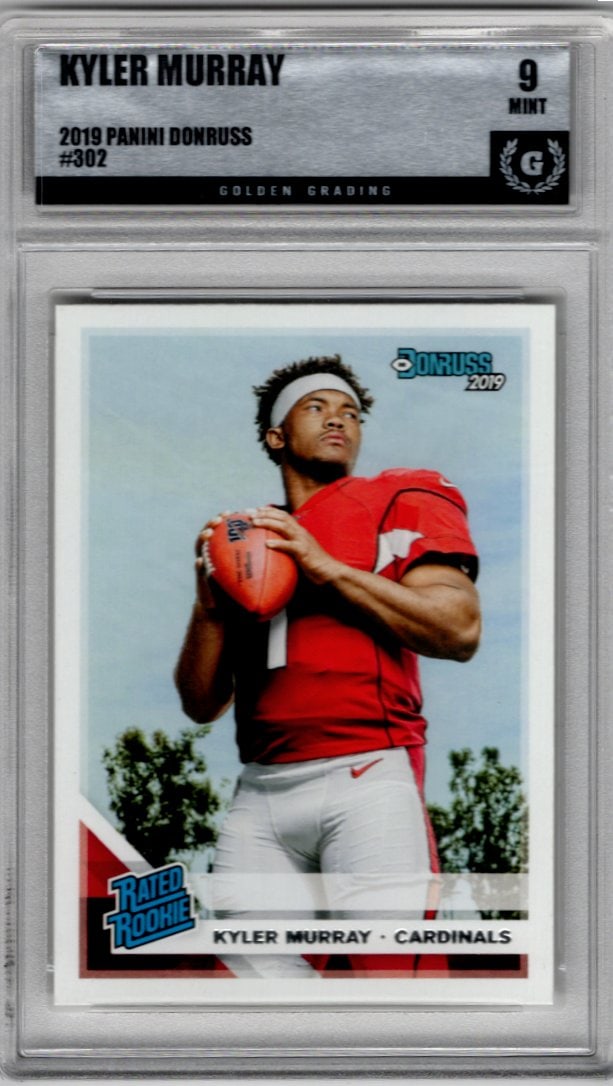 Kyler Murray Rookie Card 2019 Donruss #302 Golden Grading 9 Arizona Cardinals (1 of 2)