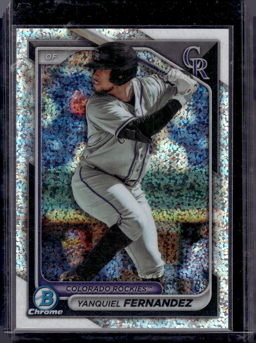 Yanquiel Fernandez Prospects Speckle Refractor /299 2024 Bowman Chrome #BCP-90 (1 of 2)