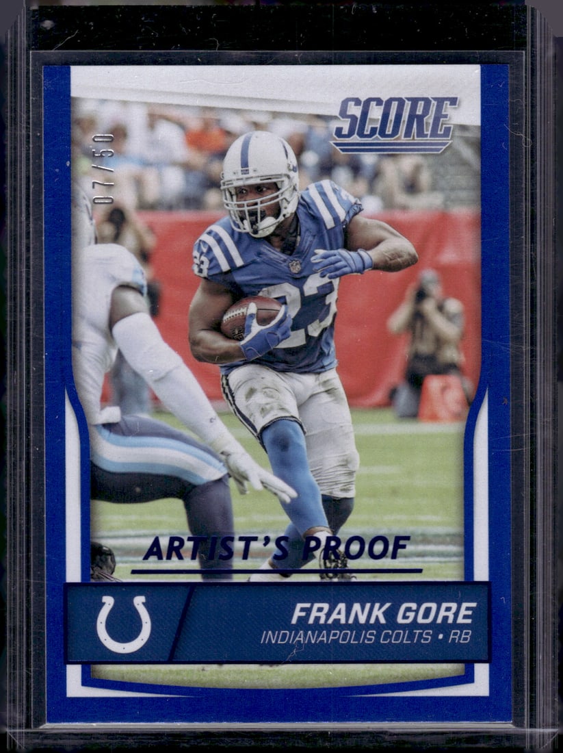 Frank Gore Artist's Proof Blue /50 2016 Panini Score #139 (1 of 2)