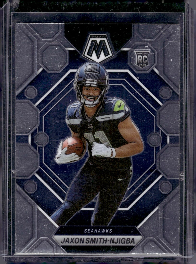 Jaxon Smith-Njigba Rookie Card 2023 Mosaic #331 Seattle Seahawks: Panini Select, Prizm, Mosaic, Contenders, Zenith, Phoenix, Illusions, Absolute, Rookie NFL Sports Trading Cards, SP, SSP, Cards, Football Cards for Sale Near Me, Superbowl & Hall of Fame Player Cards,