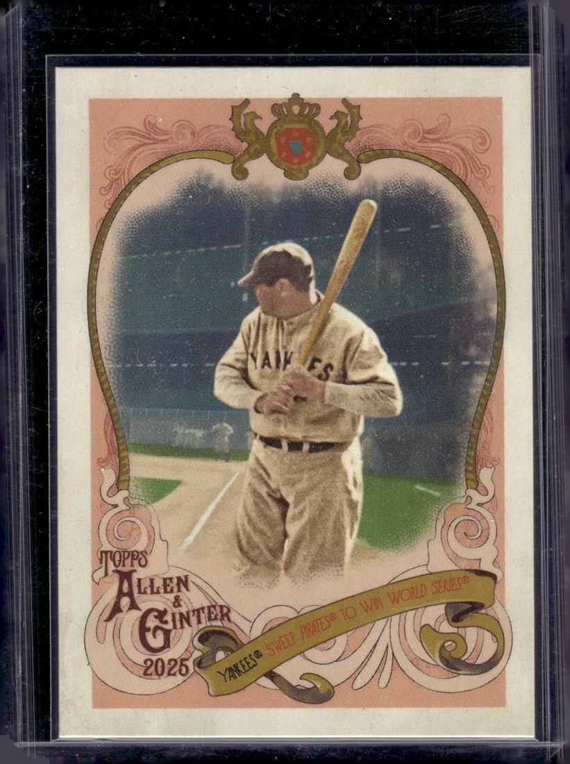 Babe Ruth 2025 Allen & Ginter #SV-40 New York Yankees: Topps Baseball MLB Trading & Sports Cards, Sports Cards for Sale Near Me, World Series & Hall of Fame Players Memorabilia, Refractors, X-Fractors, Numbered, SP, SSP, Valuable Auction Memorabilia Lots 